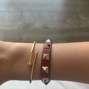 Valentino rockstud leather bracelet